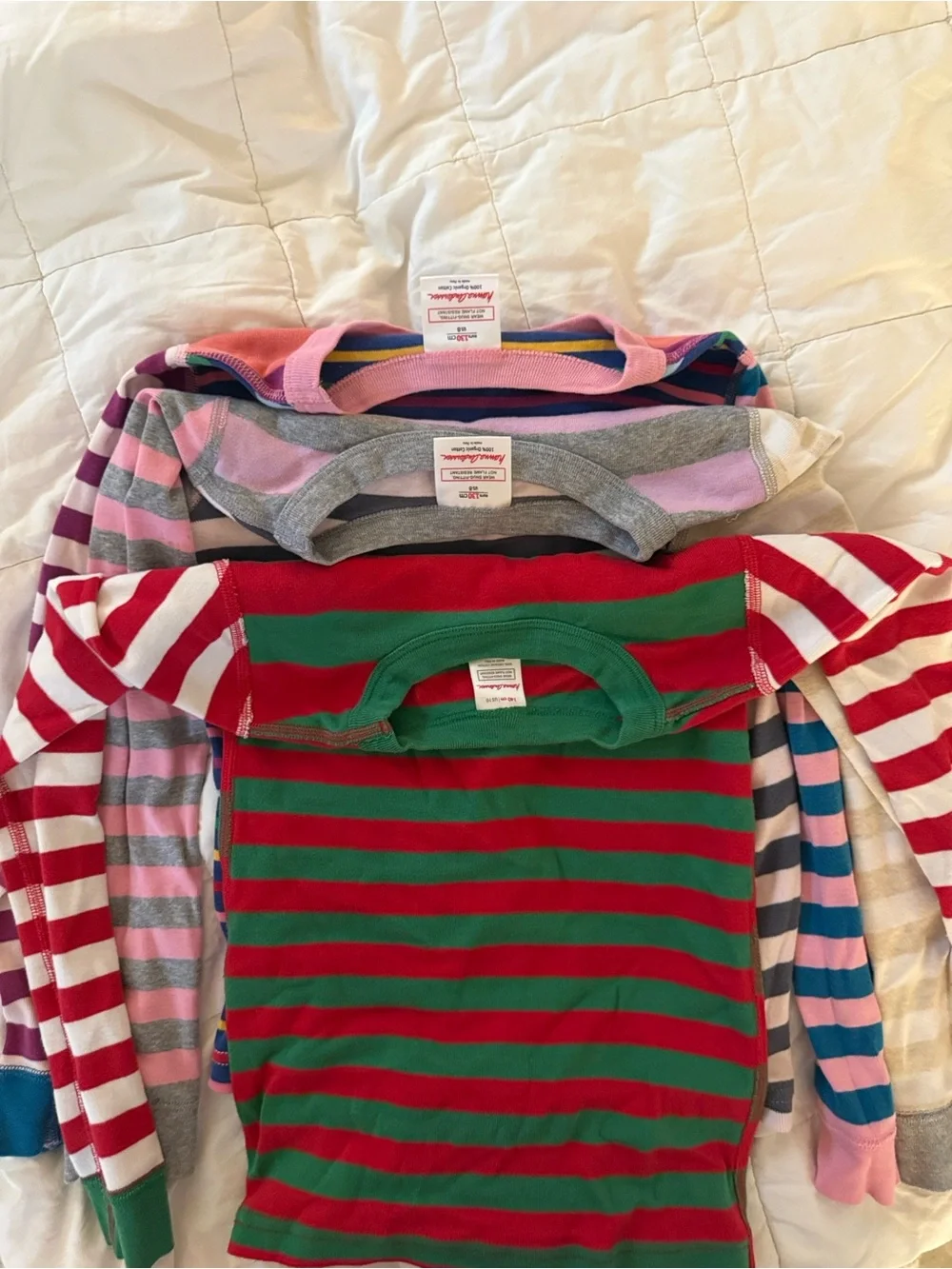 Hanna Andersson Striped Kids Tops - Red, Green, Pink, Gray, Blue